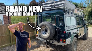 SECOND HAND SPARE WHEEL CARRIER GOING ON THE DEFENDER Scotland Prep [upl. by Enirehtakyram]