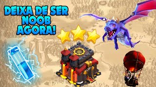 APRENDA A DAR PT EM CV10 FULL COM DRAGÕES E RAIOS  Clash Of Clans [upl. by Bertero]