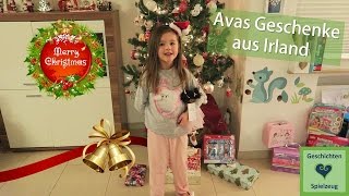 Weihnachten Bescherung Teil 1  Ava’s Geschenke aus Irland🎅🎄 Geschichten und Spielzeug Kinderkanal [upl. by Avrom]