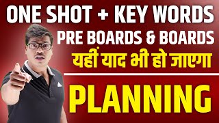 Planning Chapter 4  One shot Revision with all Key words IN 20 MINUTES Class 12 Business studies [upl. by Yssim]