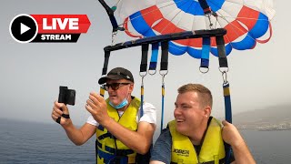 🔴 Parascending LIVE in Tenerife 500ft in the Air [upl. by Court513]