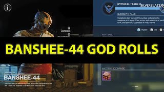 Banshee44 has GOD ROLLS RIGHT NOW  Destiny 2 [upl. by Xenia]