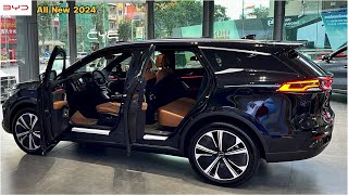 First Look 2024 New BYD Tang EV Black  Luxury Interior and Exterior Show Details [upl. by Naesal]