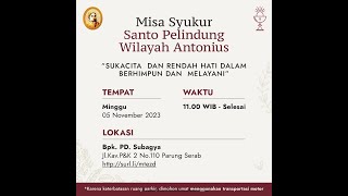 Misa Syukur Santo Pelindung Wilayah Antonius  Live Streaming [upl. by Slerahc]