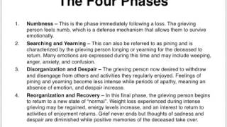 Four Phases and Four Tasks of Grieving [upl. by Harriott]