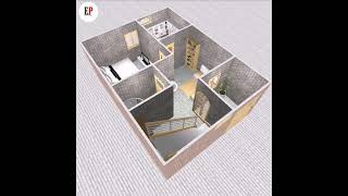 18 x 24 House Plan ll 2BHK House ll Ghar Ka Naksha ll Small House Design ll Shortvideo 🏡🏡 [upl. by Tunnell]