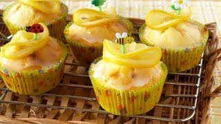 How to Make Honey Lemon Cupcakes Recipe はちみつレモンカップケーキの作り方 レシピ [upl. by Coraline]