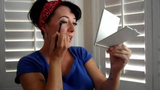 Rosie the Riveter Pin Up look simple makeup tutorial [upl. by Naples760]