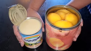 Beat Condensed Milk with Peaches The Best NoBake Autumn Dessert [upl. by Ferree835]