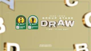 TotalEnergies CAF Champions League amp Confederation Cup Group Stage Draw  20222023 [upl. by Morgen261]