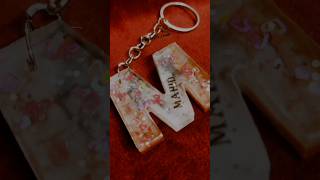 Customized Keychain CollectionM Initial keychainDM to order fannwithresin on Instagramresin [upl. by Masson407]