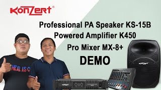 Konzert Professional Speaker Amplifier and Mixer ang pademo nina Kuya Billy at Kuya Roel [upl. by Bonar]