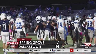 Dallastown defeats Spring Grove in Week 9 matchup [upl. by Anelrahc]