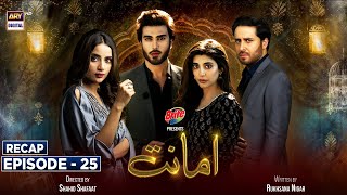 Amanat  Episode 25  Presented By Brite  RECAP  ARY Digital [upl. by Anom]