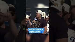 Shoheis message to Dodgers fans 💙 via Spectrum SportsNet LA shorts [upl. by Nissie]