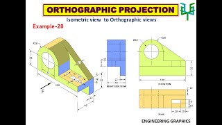 Isometric to Orthographic  Ex  28 [upl. by Ellesig]