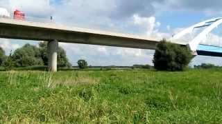 Unter der Elbbrücke Tangermünde nach dem Hochwasser 2013 [upl. by Amiaj]