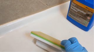 Sealing Grout Tile amp Natural Stone  Part 3  Cleaning and Resealing tile  511 Impregnator Sealer [upl. by Jepson]