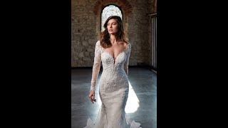 Fit and Flare Dream Mit super romantischem Herzausschnitt und langen Ärmeln hochzeitskleid [upl. by Cis]