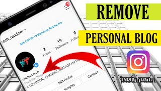 How to Remove Personal Blog From Instagram Profile [upl. by Leddy]