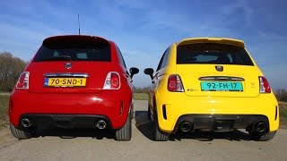 Abarth 500 vs Abarth 695 Biposto Record  Revs [upl. by Eatnuahc418]