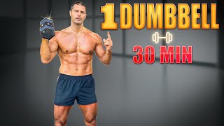 30Minute Full Body Strength Workout with One Dumbbell – Perfect for Home Fitness [upl. by Drawoh]