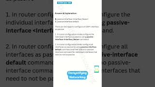 CCNA Quiz 156 OSPF passive interface scenario 1 demystifyingnetworking [upl. by Ynetruoc]