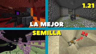 La mejor semilla de MINECRAFT BEDROCK 121 para comenzar [upl. by Frager]