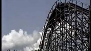 1990 SCREECHIN EAGLE roller coaster AMERICANA AMUSEMENT PARK [upl. by Martinsen]