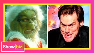 Jim Carrey imita al Grinch 🤣 Shorts  Showbiz [upl. by Linoel630]