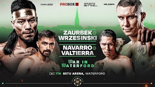 SERIE DE CONTENDIENTES  BOXEO  Zaurbek vs Wrzesinski  Sabado Dec 7 [upl. by Assenna]