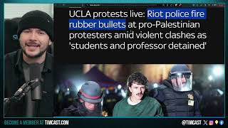 ARRESTS amp LESS LETHAL Rounds Fired At Pro Hamas UCLA Protest House Says Criticizing Israel ILLEGAL [upl. by Sumetra]