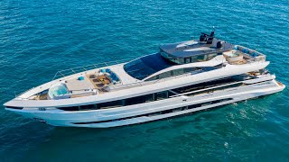 13250000 Superyacht Tour  2020 Mangusta GranSport 33 [upl. by Anilef]