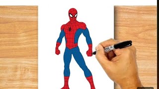 How to draw SpiderMan stepbystep spiderman Artistman2 [upl. by Lyndy]