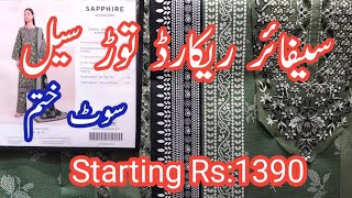 Sapphire Winter Collection  Sapphire Sale Today Starting Rs 1390 September 26 2024 [upl. by Noled105]