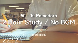 📖 2 Hour Study No BGM  5010 Pomodoro  in Osaka  240729 [upl. by Inor]