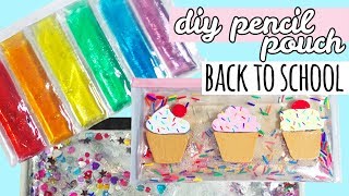 DIY Back To School Supplies  Liquid Pencil Pouches [upl. by Scevo]