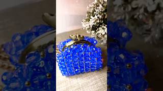 Beaded bag with clasp 💙 handmade bag jewelry tutorial [upl. by Aisaim]