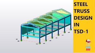 Designing a Steel Truss Tekla structural Designer [upl. by Darrick]