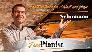 Phantasiestücke Op73 n1 for clarinet and piano  KARAOKE  PIANO ACCOMPANIMENT  Schumann [upl. by Anij958]