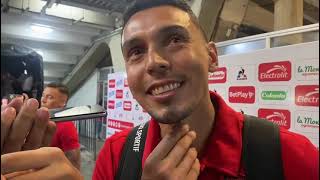 Daniel Bocanegra en Zona Mixta tras la victoria por goleada de América ante Junior [upl. by Enilarak]