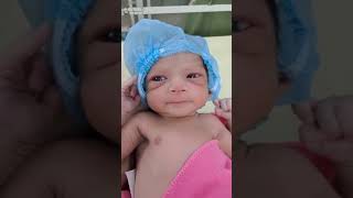 A cute new born baby after birth Dilevery 28kg weight shorts videonewbornbabyviral [upl. by Boothman]