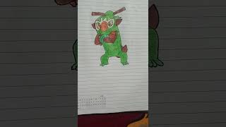 Cartooning club my Pokemon drawing Grookey evolution viral shorts [upl. by Farrington]