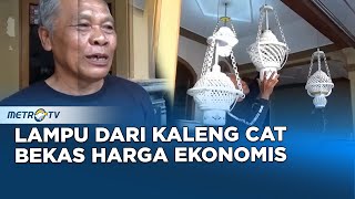 Cantiknya Lampu Dari Kaleng Cat Bekas Harga Ekonomis [upl. by Branca]