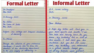 Letter writing  How to write letter Formal Letter and Informal Letter in english [upl. by Francisco]