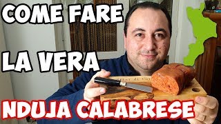 Come fare la Nduja Calabrese a Casa  How to Make Calabrian Nduja [upl. by Aiello842]