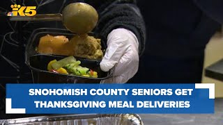 Volunteers deliver hundreds of Thanksgiving meals to seniors in Snohomish County [upl. by Yahc]