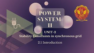 21 Introduction to Stability Constraints in Synchronous Grid  EE602 [upl. by Gabie]