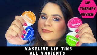 Vaseline lip therapy lip tins  All variants  Original  Rosy lips  Aloe amp Cocoa butter  Review [upl. by Leiru909]