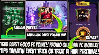 PROMO GILA 16RB DAPET 6K FC POINT CARA TAMATIN EVENT TRICK OR TREAT DI HARI PERTAMA FC 25 MOBILE [upl. by Eerok]